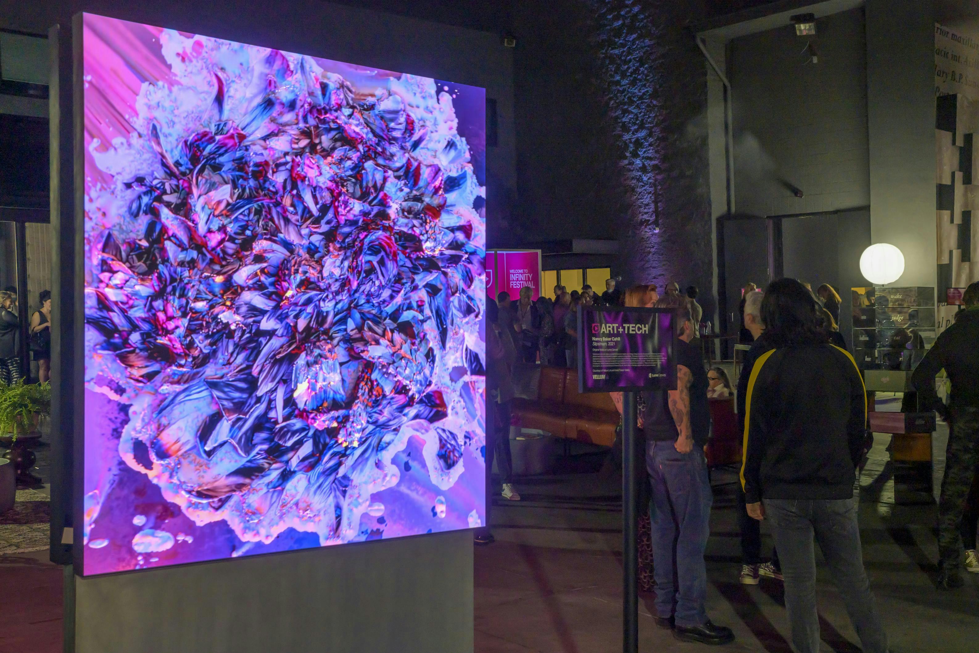 Nancy Baker Cahill on Luma Canvas at Infinity Festival for StandardVision and Vellum LA